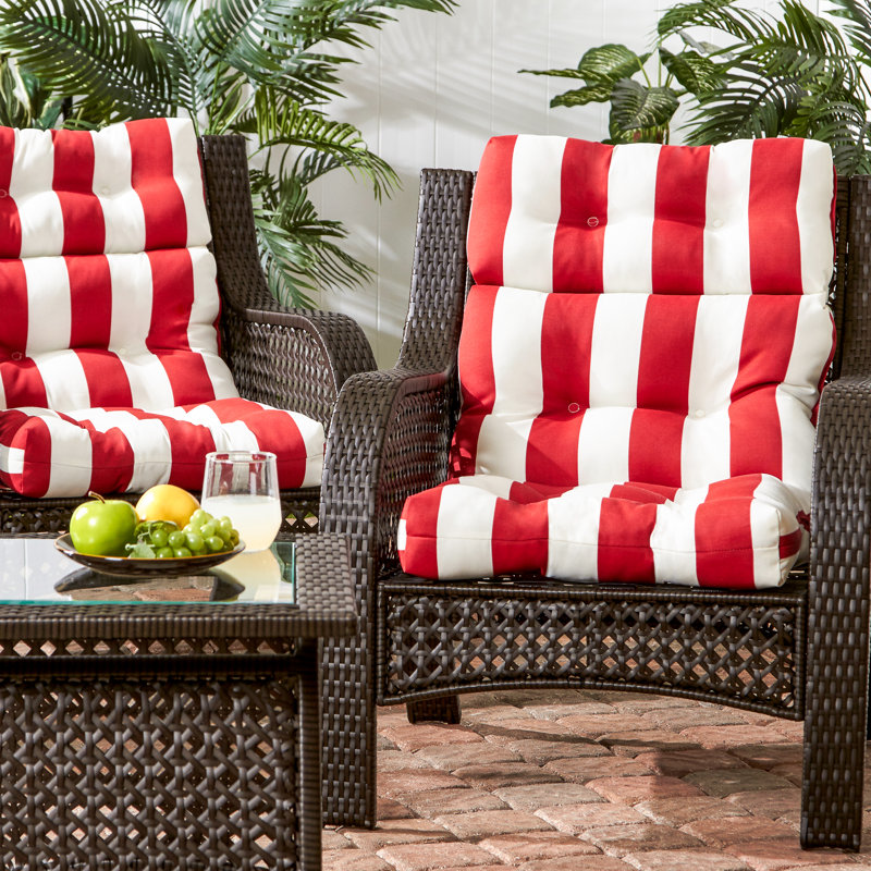 Cabana Stripe High Back Indoor/Outdoor Seat/Back Cushion & Reviews
